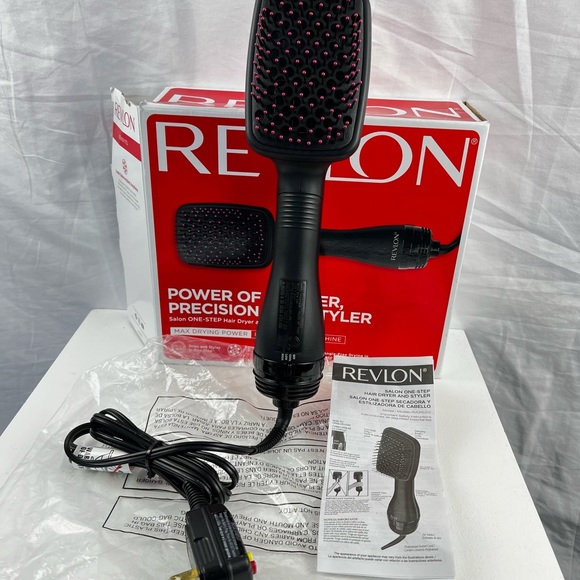 Revlon Hair Revlon Onestep Hair Dryer And Styler Paddle Brush Black